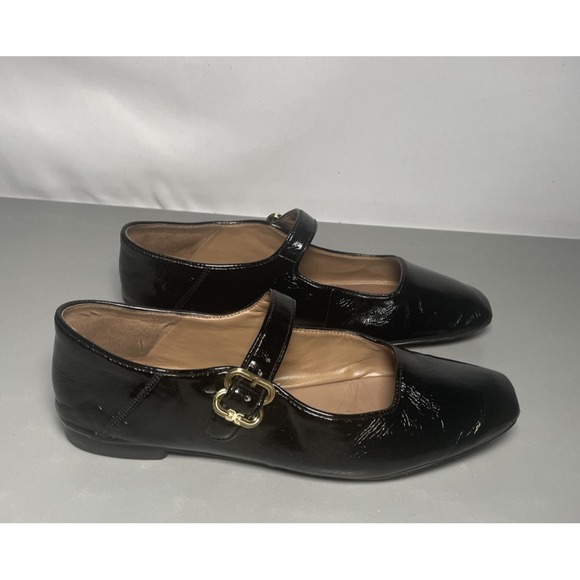 Sam Edelman Shoes - Sam Edelman Michaela Patent Leather Mary Jane Square Toe Flats Size 8.5 M